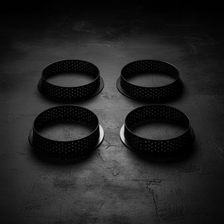 Perforated Tarte Ring Ø 10 H 2cm - Set of 4