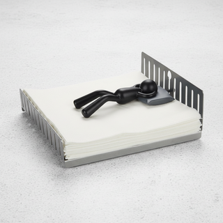 Porte-serviettes Balvi Noir/Argent Pince-papiers 20 cm
