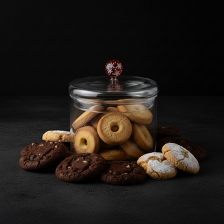 Bocal à Biscuits WD Verre Soufflé Artisanal