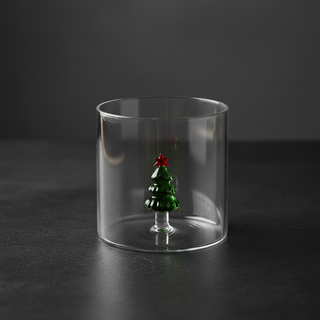 Bicchiere con soggetto in vetro