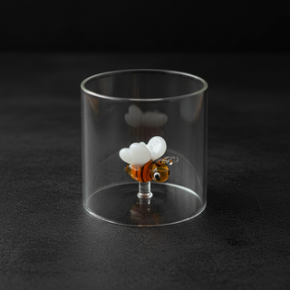 Bicchiere con soggetto in vetro