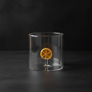 Bicchiere con soggetto in vetro