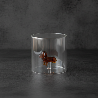 Bicchiere con soggetto in vetro