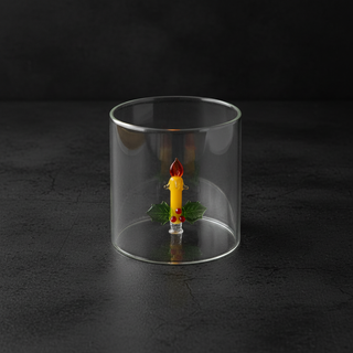 Bicchiere con soggetto in vetro