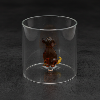Bicchiere con soggetto in vetro