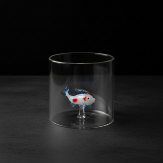 Bicchiere con soggetto in vetro