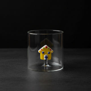Bicchiere con soggetto in vetro