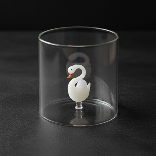 Bicchiere con soggetto in vetro