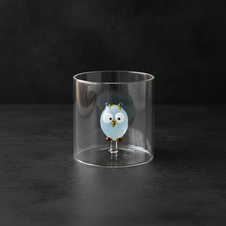 Bicchiere con soggetto in vetro