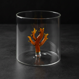Bicchiere con soggetto in vetro