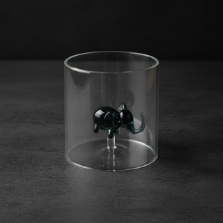 Bicchiere con soggetto in vetro