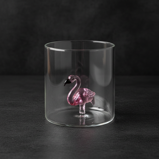 Bicchiere con soggetto in vetro