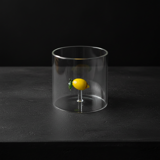 Bicchiere con soggetto in vetro