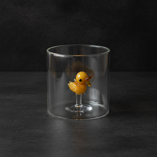 Bicchiere con soggetto in vetro
