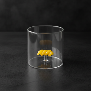 Bicchiere con soggetto in vetro