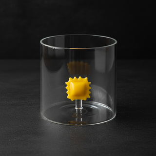 Bicchiere con soggetto in vetro
