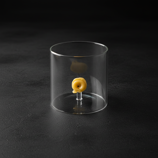 Bicchiere con soggetto in vetro