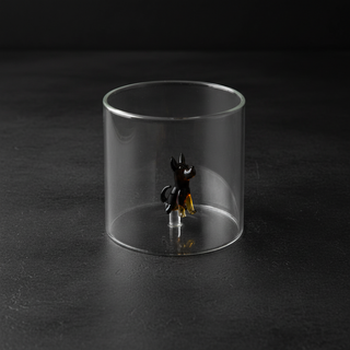 Bicchiere con soggetto in vetro