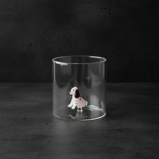 Bicchiere con soggetto in vetro