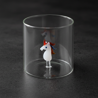 Bicchiere con soggetto in vetro