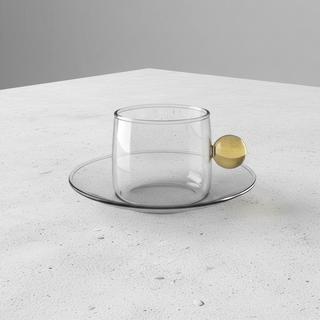 Bilia Tazzina Zafferano Vetro Borosilicato Soffiato