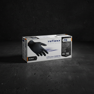 Nitrilhandschuhe Schwarz REFLEXX Puderfrei 4 g