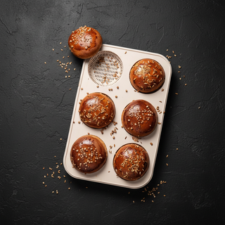 Silikomart Burger Bread Mould 6 Cavities Ø80