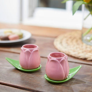 Set Balvi Tulip Teetassen Keramik 100 ml Handbemalt