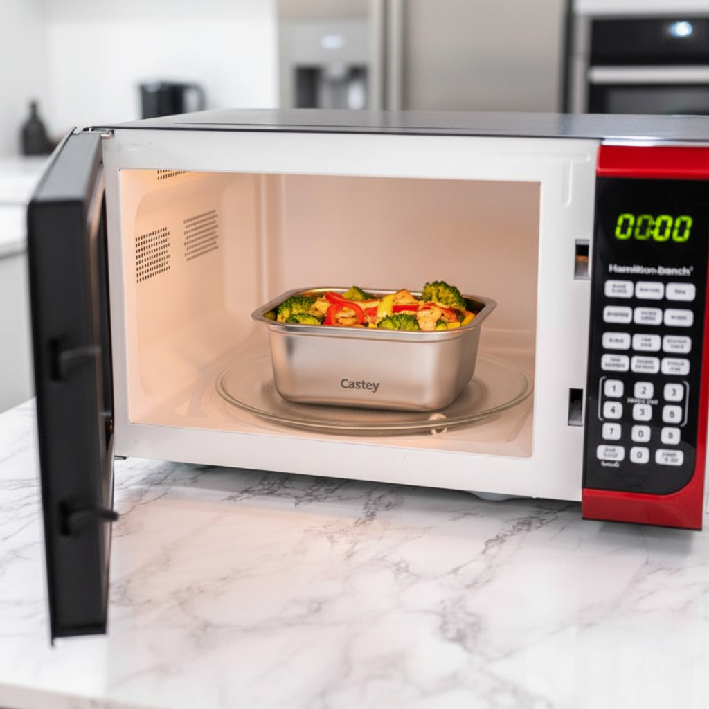 CASTEY | CONTENITORI INOX  PER MICRONDE CON COPERCHIO ERMETICO