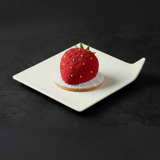 Dessert fragola sul vassoietto New Bone China
