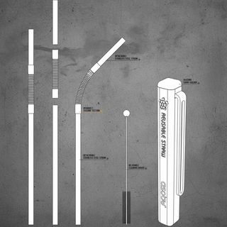 Asobu Reusable Stainless Steel Straws 18/8