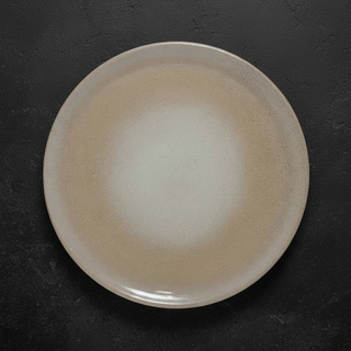 Assiette Pizza Fade Biscuit Grey Grès 34 cm