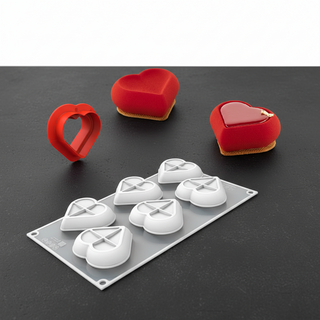 Stampo Silicone Silikomart Heartix 85, 6 Cavità
