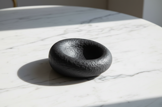 Piatto Cuscino 18 cm Magnesio Matt Nero Fontana