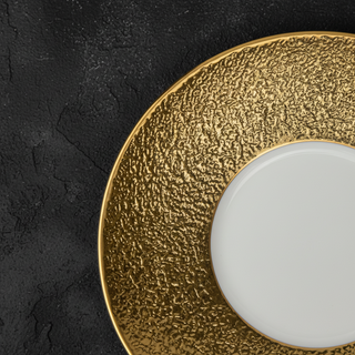 Teller Porzellan Infinity Gold mit Goldrand 30 cm