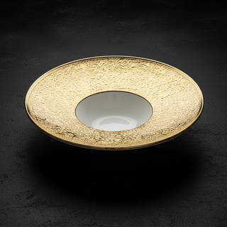 Teller Porzellan Infinity Gold mit Goldrand 30 cm