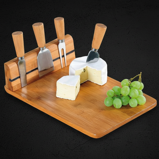 KESPER | TAGLIERE FORMAGGIO+POSATE BAMBU 30x20x8CM