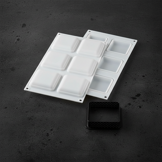 Kit Tarte Ring Carré Silikomart 8x8 cm