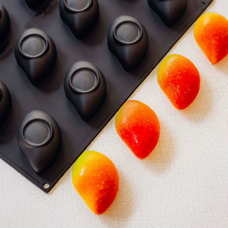 Mango mold with desserts row