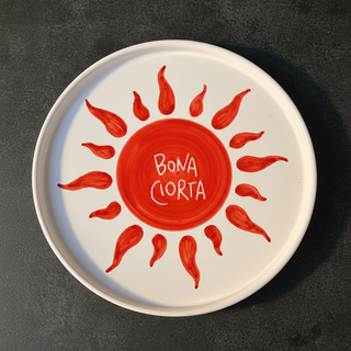 400GON | PIATTINO DA 21 CM CON BORDINO IN CERAMICA - VARI DECORI