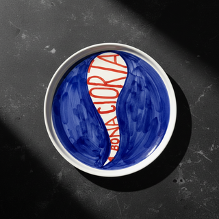 400GON | PIATTINO DA 21 CM CON BORDINO IN CERAMICA - VARI DECORI