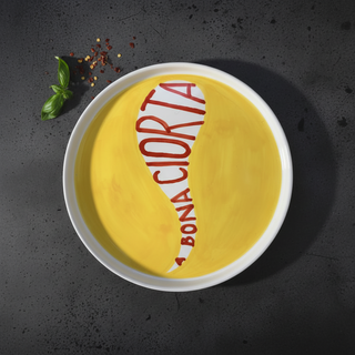400GON | PIATTINO DA 21 CM CON BORDINO IN CERAMICA - VARI DECORI