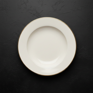 Piatto Porcellana Filo Oro Table Top Made Italy