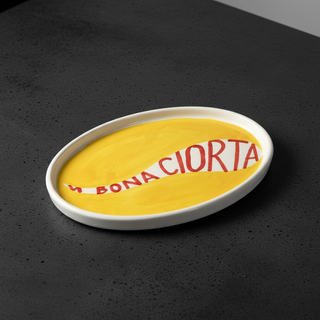 400GON | PIATTINO DA 21 CM CON BORDINO IN CERAMICA - VARI DECORI