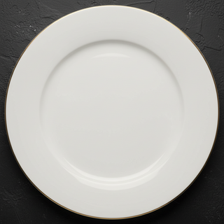 Piatto Porcellana Filo Oro Table Top Made Italy