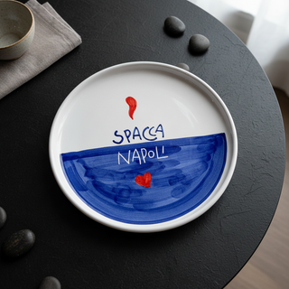 400GON | PIATTINO DA 21 CM CON BORDINO IN CERAMICA - VARI DECORI