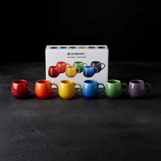 LE CREUSET | SET 6 TAZZE MUG ARCOBALENO 320 ML IN GRES VETRIFICATO