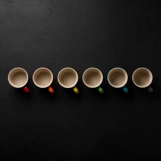 Le Creuset Set of 6 Espresso Cups 100 ml Stoneware