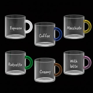 Set tazzine caffe in vetro 100 ml