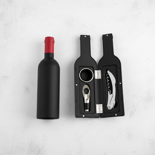 MAIUGUALI | SET VINO "BOTTIGLIA" CON 3 ACCESSORI
